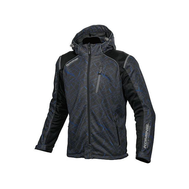 コミネ JK-135 プロテクトフルメッシュパーカ（クラッシュブルー/ブラック） サイズ WL KOMINE