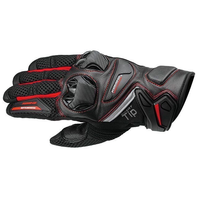 コミネ GK-234 プロテクトレザーメッシュグローブ（ブラック/レッド） カラー 2XL KOMINE バイクの通販は 5,444円