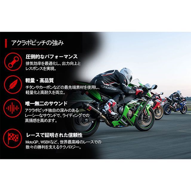 アクラポビッチ CB250R CB300R スリップオンマフラー（カーボン