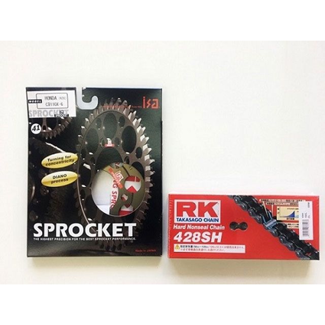 【メーカー直送】モトサルゴ CT110（X・6モデル） CT110（X・6モデル）用ISAスプロケット41T＆RK 428 SH（ノンシールチェーン…の通販は