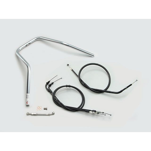 FORK フォーク ナローライズクランプ＆バーセット Shoulder clamp(Flat) ＋”British high” Bar sportster ’04- 他ライザーがソリッドマウントの車種 FORK フォーク ナローライズクランプ＆バーセット Type \u201dH\u201d clamp ＋