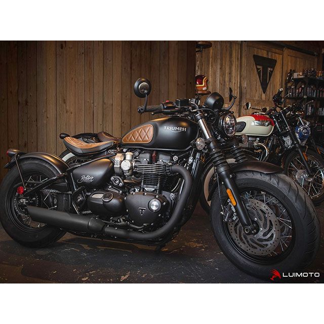 ルイモト BOBBER タンクリーフ/Diamond ニーグリップパッド カラー ビンテージダークブラウン LUI MOTO_3