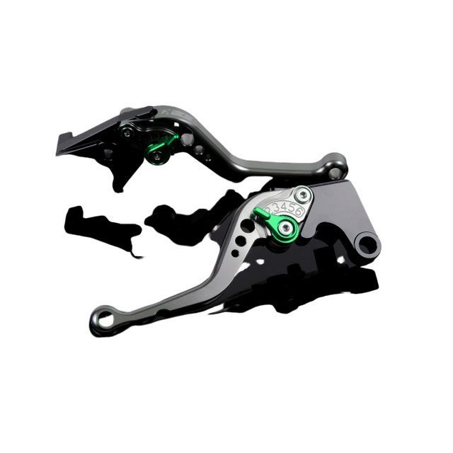 SPEEDRA アルミビレットアジャストレバーセット スタンダードショート（レバー本体：チタン） アジャスター グリーン SPEEDRA