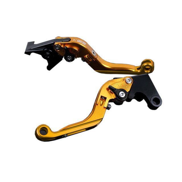 SPEEDRA アルミビレットアジャストレバーセット 可倒延長式（レバー本体：ゴールド） アジャスター：ブラック エクステンション：ゴールの通販は