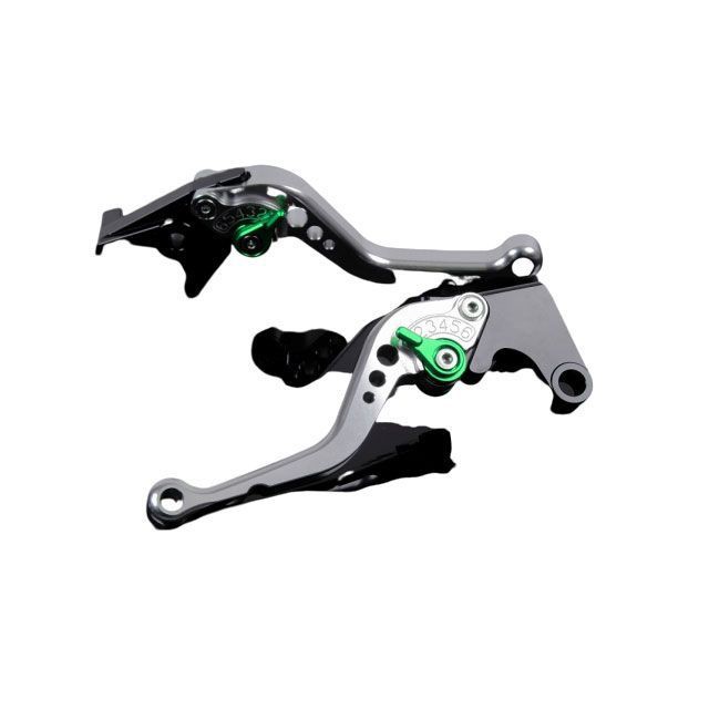 SPEEDRA アルミビレットアジャストレバーセット スタンダードショート（レバー本体：シルバー） アジャスター：グリーン SPEEDRA バイクの通販は