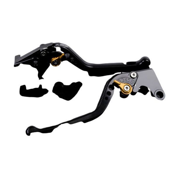 SPEEDRA アルミビレットアジャストレバーセット 3Dロング（レバー本体：ブラック） アジャスター ゴールド SPEEDRA