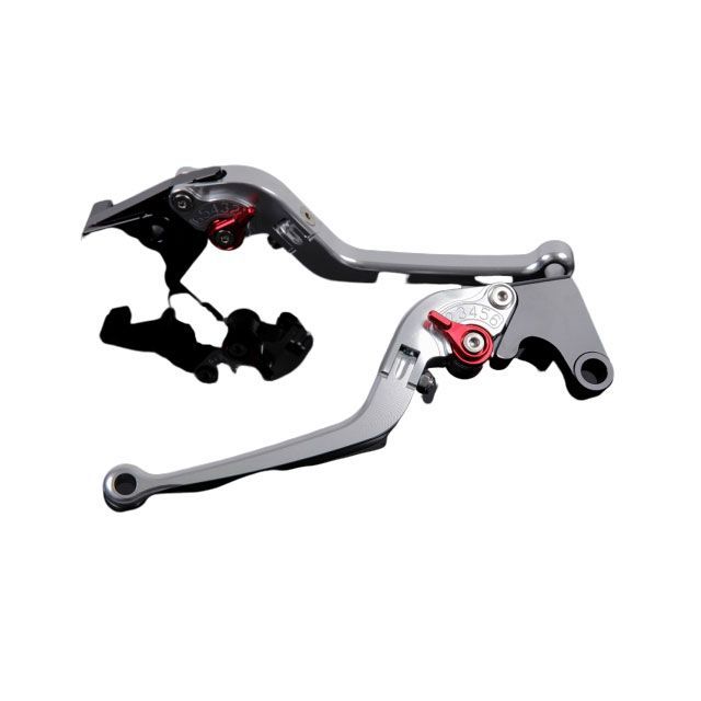 SPEEDRA アルミビレットアジャストレバーセット スタンダード可倒式（レバー本体：シルバー） アジャスター レッド SPEEDRA