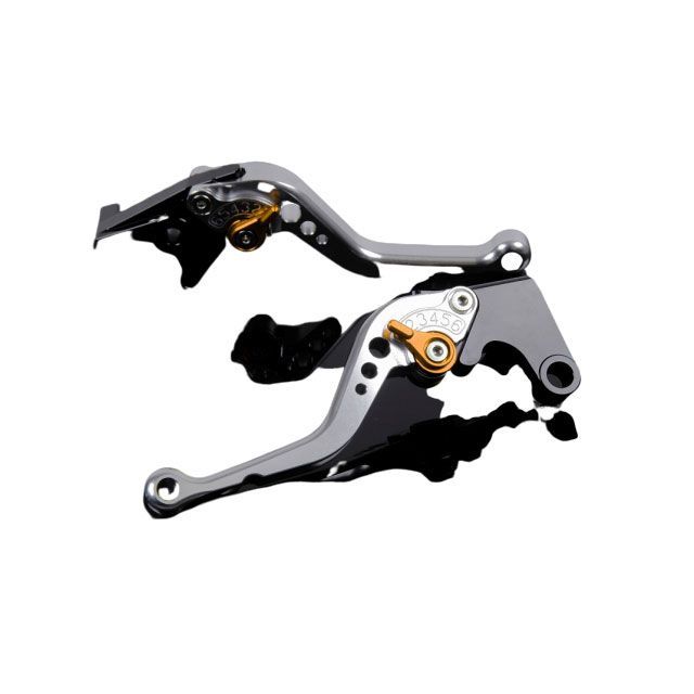 SPEEDRA アルミビレットアジャストレバーセット スタンダードショート（レバー本体：シルバー） アジャスター ゴールド SPEEDRA