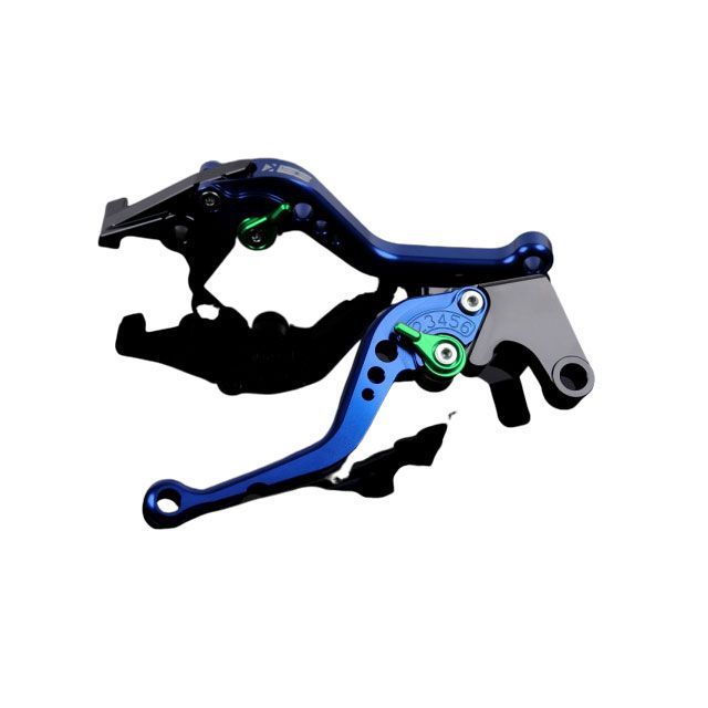 SPEEDRA アルミビレットアジャストレバーセット スタンダードショート（レバー本体：ブルー） アジャスター グリーン SPEEDRA バイクの通販は