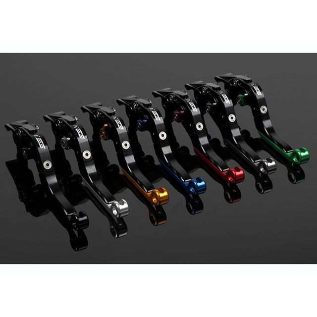 SPEEDRA CBR600F ホーネット600 アルミビレットアジャストレバーセット 可倒延長式（レバー本体：ブラック） アジャスター：グリーン …の通販は