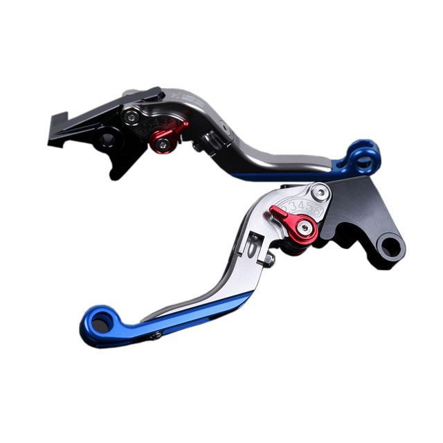 SPEEDRA アルミビレットアジャストレバーセット 可倒延長式（レバー本体：チタン） アジャスター レッド エクステンション ブルー SPEEDRA