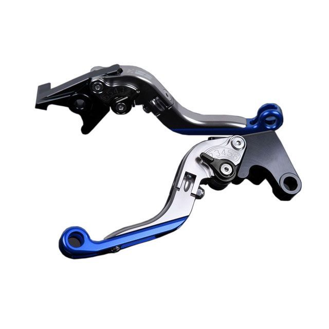 SPEEDRA VFR1200F アルミビレットアジャストレバーセット 可倒延長式（レバー本体：チタン） アジャスター ブラック エクステンション …