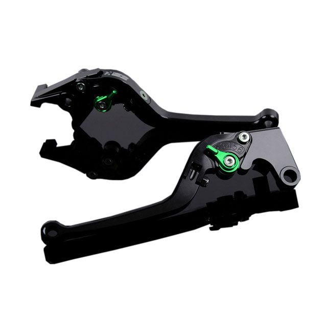 SPEEDRA アルミビレットアジャストレバーセット スタンダード可倒式（レバー本体：ブラック） アジャスター グリーン SPEEDRA