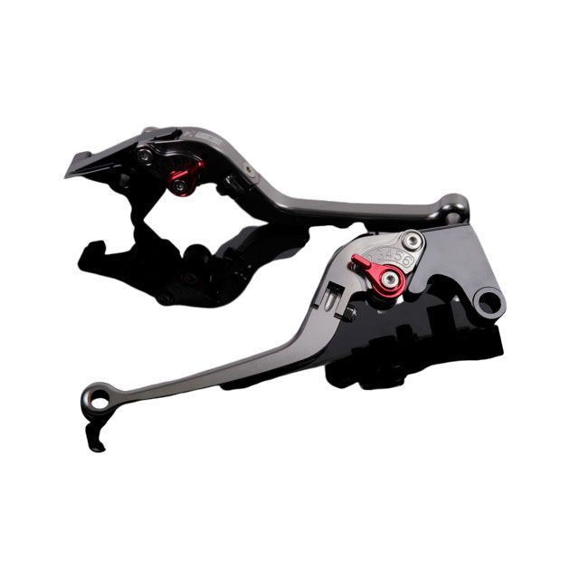 SPEEDRA アルミビレットアジャストレバーセット スタンダード可倒式（レバー本体：チタン） アジャスター レッド SPEEDRA