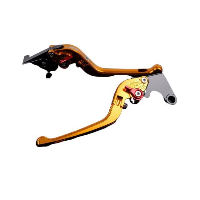 SPEEDRA CBR250RR アルミビレットアジャストレバーセット 3D可倒式（レバー本体：ゴールド） アジャスター レッド SPEEDRA
