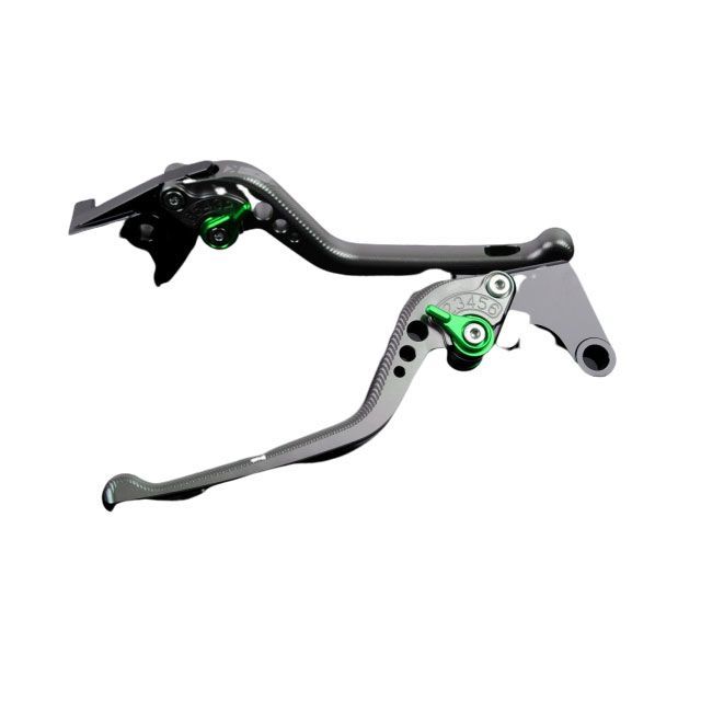 SPEEDRA アルミビレットアジャストレバーセット 3Dロング（レバー本体：チタン） アジャスター グリーン SPEEDRA バイクの通販は