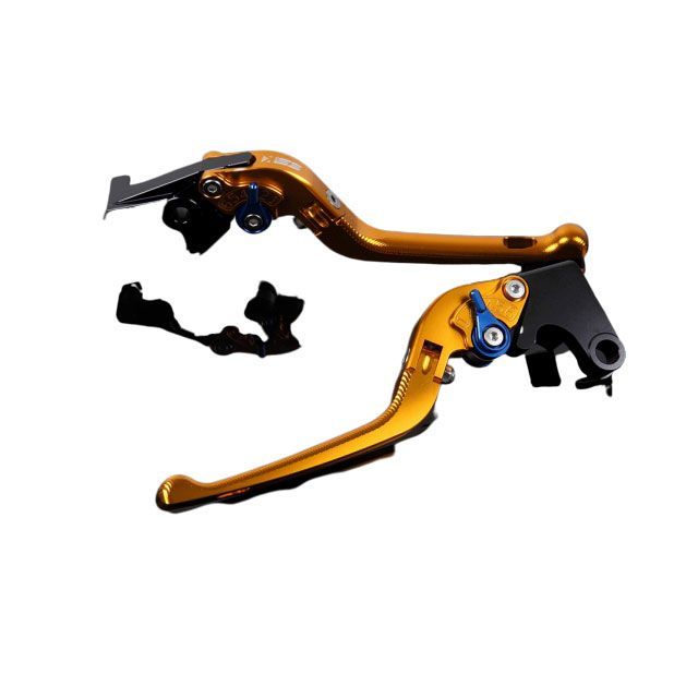 SPEEDRA アルミビレットアジャストレバーセット 3D可倒式（レバー本体：ゴールド） アジャスター ブルー SPEEDRA