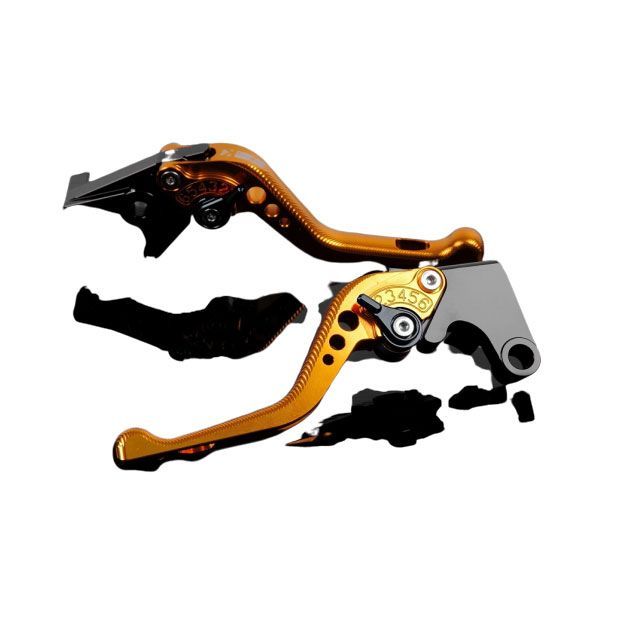 SPEEDRA アルミビレットアジャストレバーセット 3Dショート（レバー本体：ゴールド） アジャスター ブラック SPEEDRA