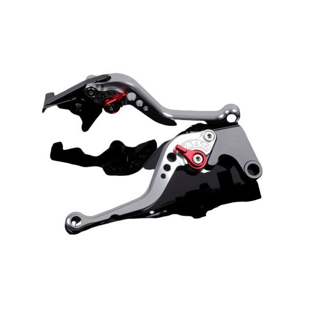 SPEEDRA アルミビレットアジャストレバーセット スタンダードショート（レバー本体：シルバー） アジャスター レッド SPEEDRA