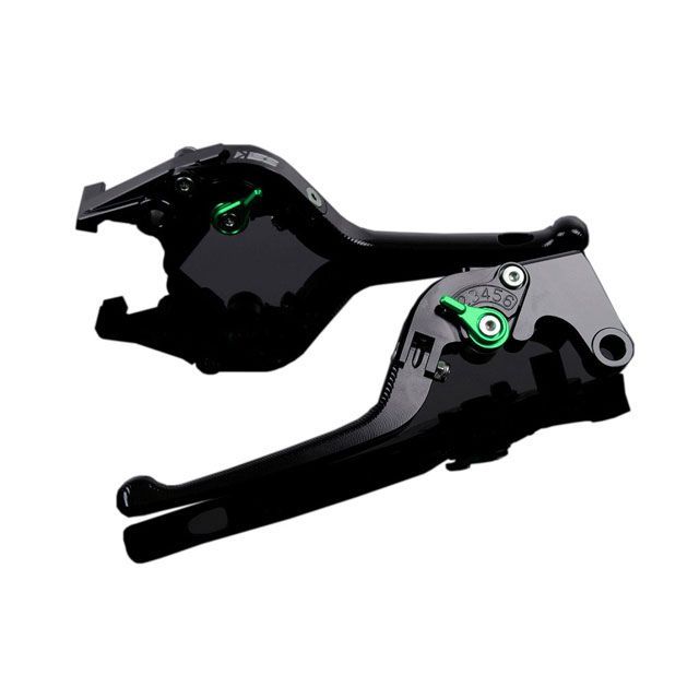 SPEEDRA アルミビレットアジャストレバーセット 3D可倒式（レバー本体：ブラック） アジャスター グリーン SPEEDRA