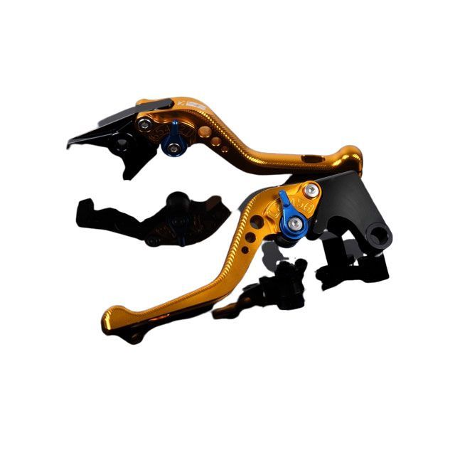 SPEEDRA アルミビレットアジャストレバーセット 3Dショート（レバー本体：ゴールド） アジャスター ブルー SPEEDRA バイクの通販は