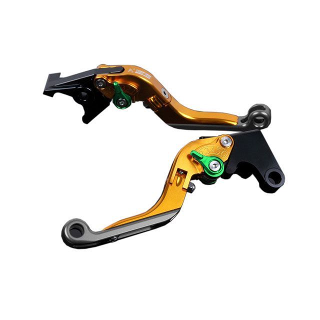 SPEEDRA アルミビレットアジャストレバーセット 可倒延長式（レバー本体：ゴールド） アジャスター グリーン エクステンション チタン SPEE…