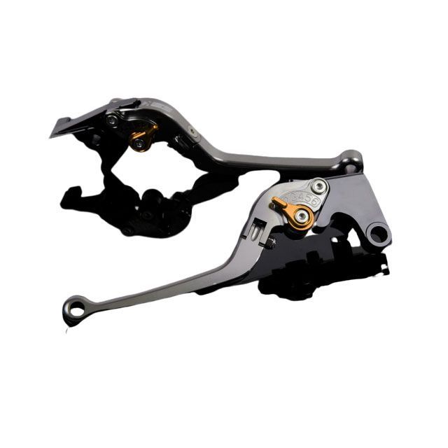 SPEEDRA アルミビレットアジャストレバーセット スタンダード可倒式（レバー本体：チタン） アジャスター ゴールド SPEEDRA