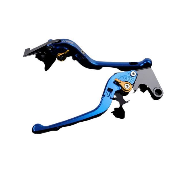 SPEEDRA アルミビレットアジャストレバーセット 3D可倒式（レバー本体：ブルー） アジャスター ゴールド SPEEDRA