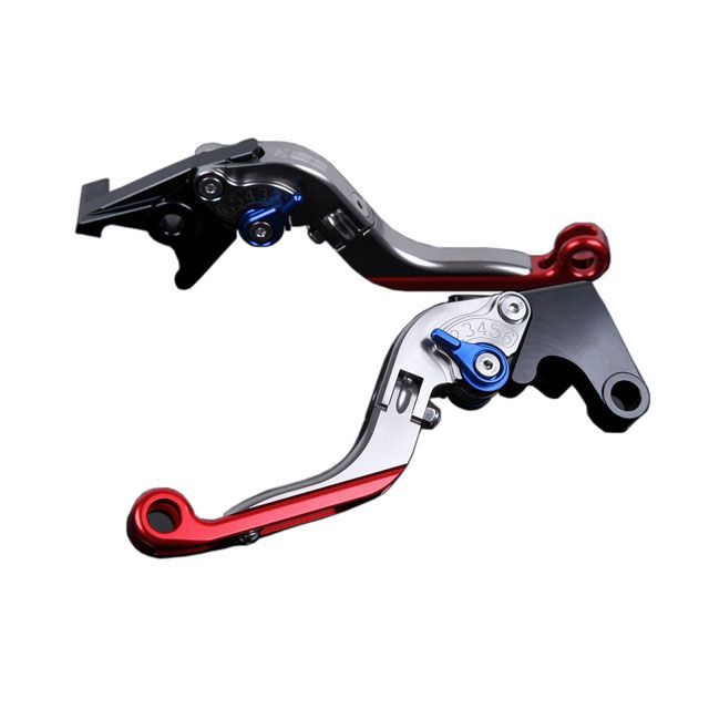 SPEEDRA アルミビレットアジャストレバーセット 可倒延長式（レバー本体：チタン） アジャスター ブルー エクステンション レッド SPEEDR…の通販は 12,021円