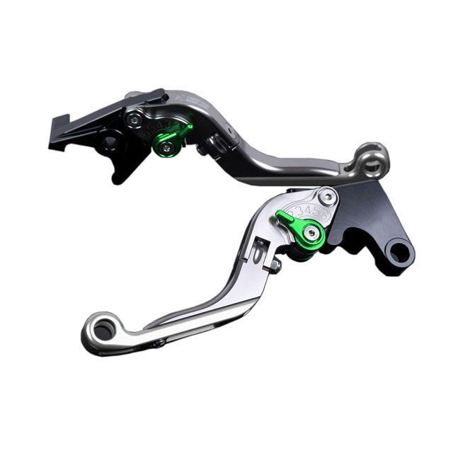 SPEEDRA アルミビレットアジャストレバーセット 可倒延長式（レバー本体：チタン） アジャスター：グリーン エクステンション：シルバー の通販は 10,219円
