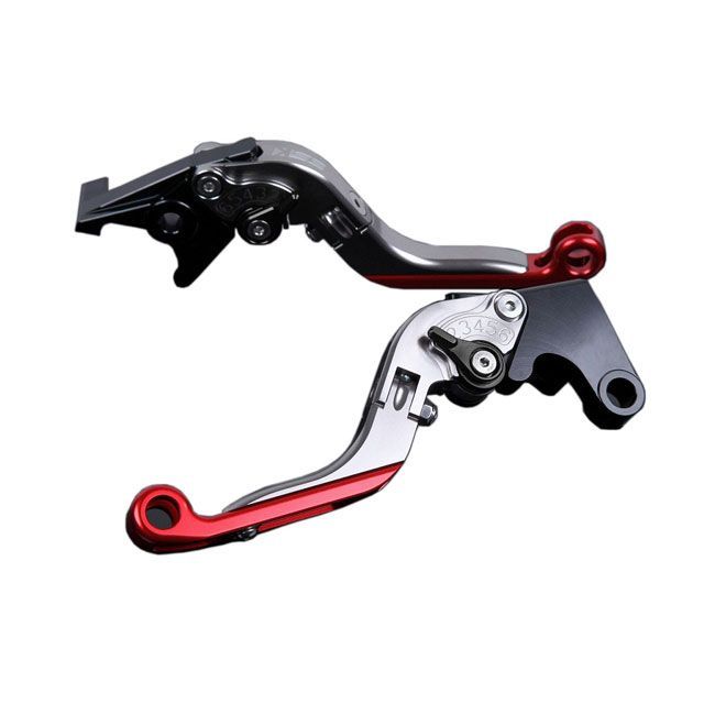 SPEEDRA アルミビレットアジャストレバーセット 可倒延長式（レバー本体：チタン） アジャスター ブラック エクステンション レッド SPEED…の通販は 11,404円