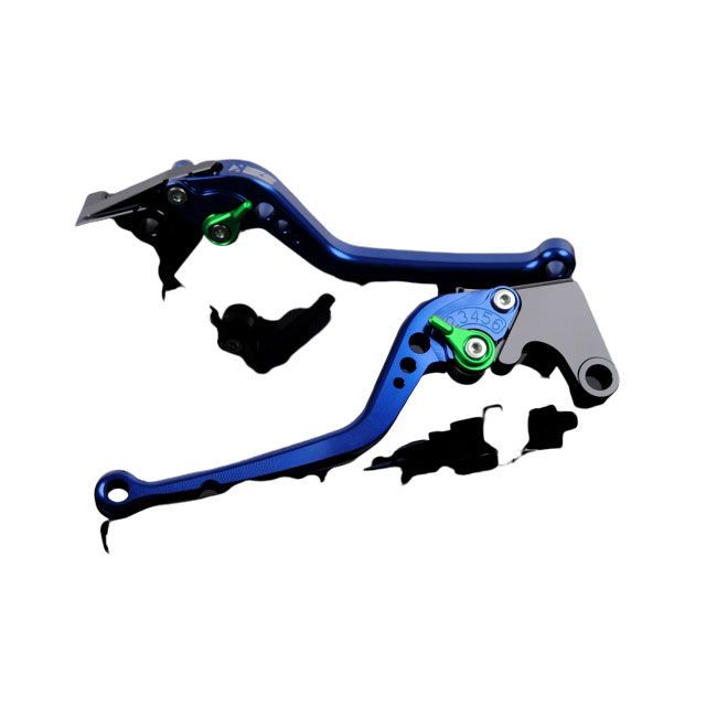 SPEEDRA アルミビレットアジャストレバーセット スタンダードロング（レバー本体：ブルー） アジャスター グリーン SPEEDRA