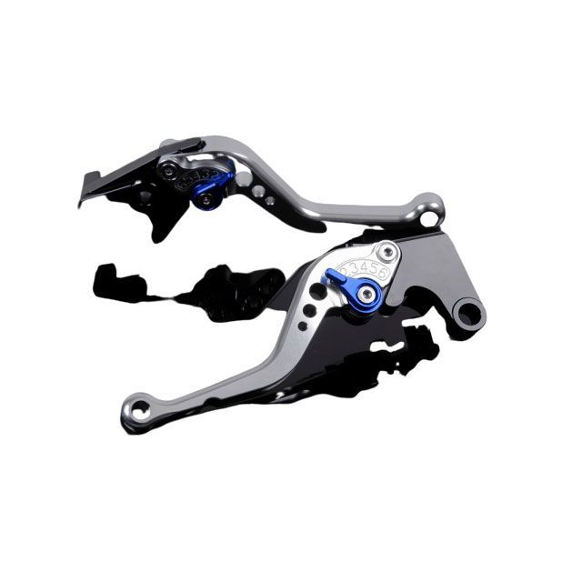 SPEEDRA アルミビレットアジャストレバーセット スタンダードショート（レバー本体：シルバー） アジャスター：ブルー SPEEDRA バイクの通販は