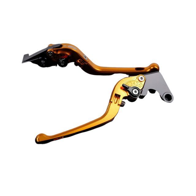 SPEEDRA アルミビレットアジャストレバーセット 3D可倒式（レバー本体：ゴールド） アジャスター：ブラック SPEEDRA バイクの通販は