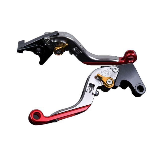 SPEEDRA アルミビレットアジャストレバーセット 可倒延長式（レバー本体：チタン） アジャスター ゴールド エクステンション レッド SPEED…