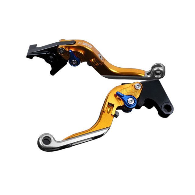 SPEEDRA アルミビレットアジャストレバーセット 可倒延長式（レバー本体：ゴールド） アジャスター ブルー エクステンション シルバー SPEE…