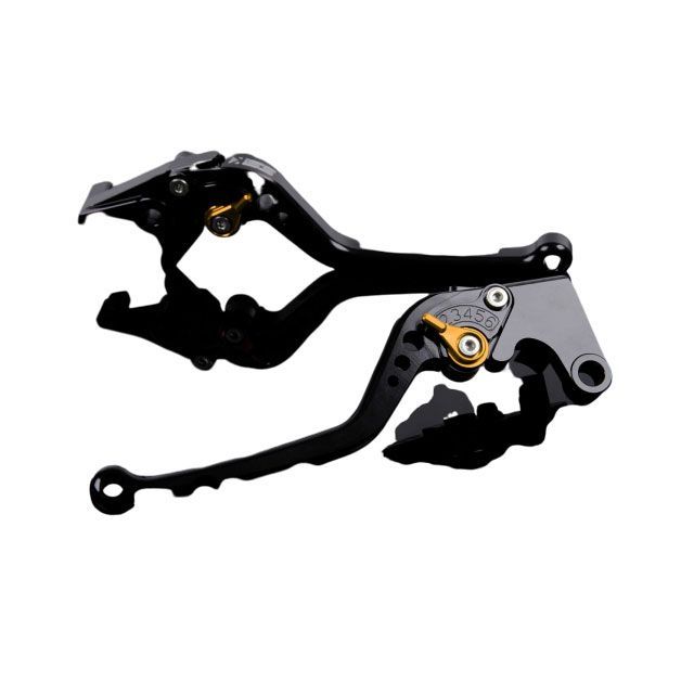 SPEEDRA アルミビレットアジャストレバーセット スタンダードロング（レバー本体：ブラック） アジャスター ゴールド SPEEDRA