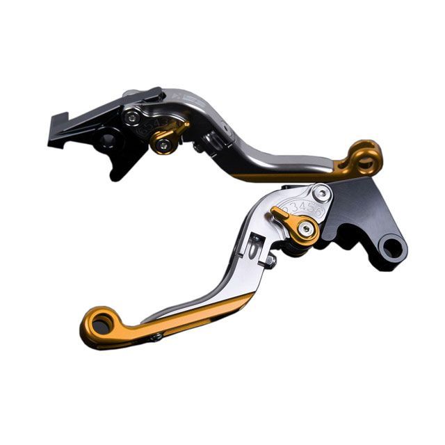SPEEDRA FJR1300 XT1200Z アルミビレットアジャストレバーセット 可倒延長式（レバー本体：チタン） アジャスター ゴールド エク…
