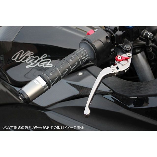 SPEEDRA YZF-R1 アルミビレットアジャストレバーセット 3D可倒式（レバー本体：シルバー） アジャスター ブルー SPEEDRA