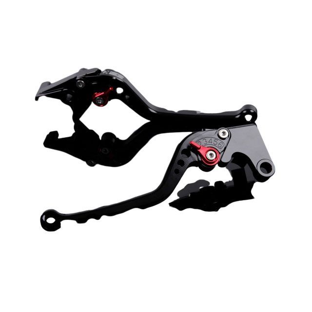 SPEEDRA アルミビレットアジャストレバーセット スタンダードロング（レバー本体：ブラック） アジャスター レッド SPEEDRA