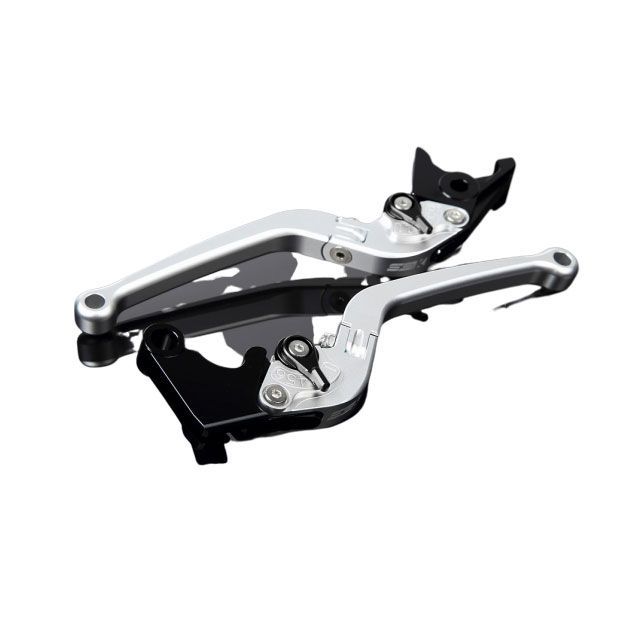 SPEEDRA アルミビレットアジャストレバーセット スタンダード可倒式（レバー本体：マットシルバー） アジャスター マットブラック SPEEDRA