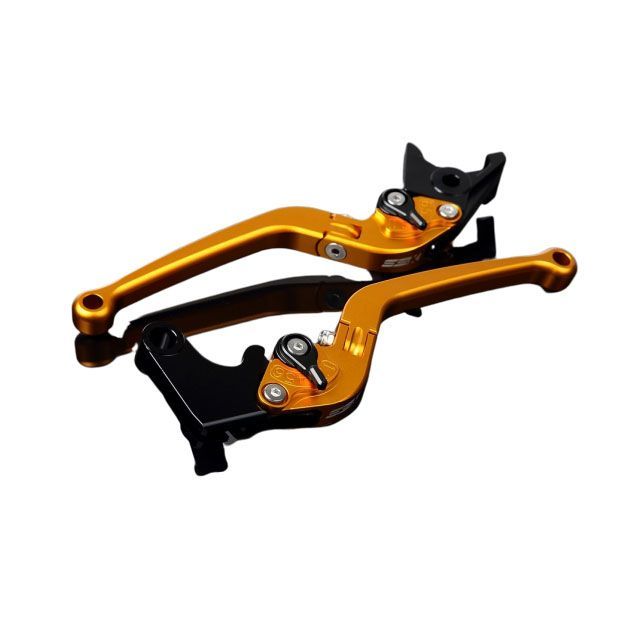 SPEEDRA アルミビレットアジャストレバーセット スタンダード可倒式（レバー本体：マットゴールド） アジャスター マットブラック SPEEDRA