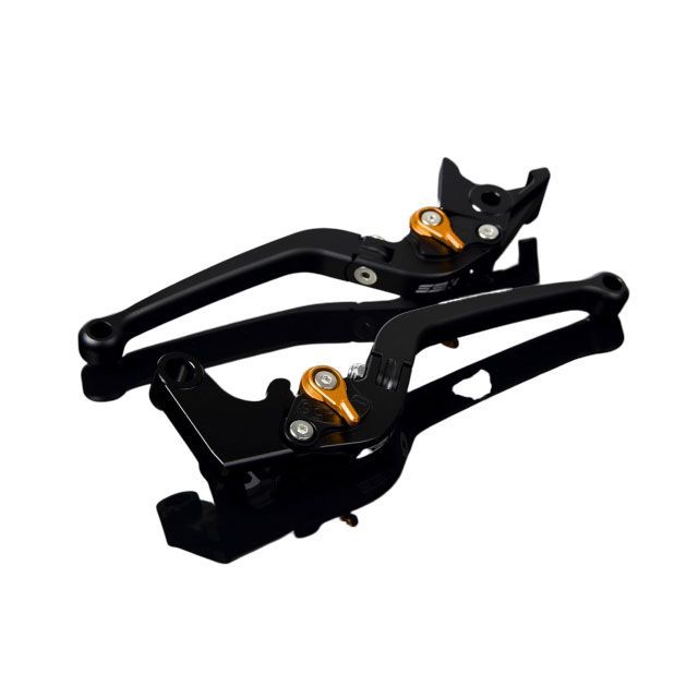 SPEEDRA アルミビレットアジャストレバーセット スタンダード可倒式（レバー本体：マットブラック） アジャスター マットゴールド SPEEDRA