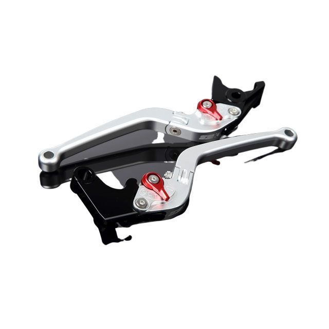 SPEEDRA アルミビレットアジャストレバーセット スタンダード可倒式（レバー本体：マットシルバー） アジャスター マットレッド SPEEDRA …