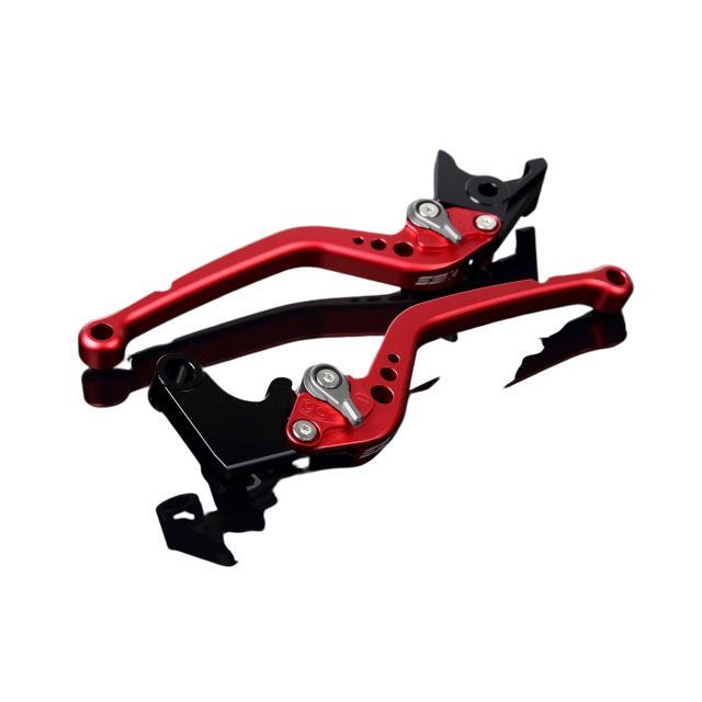 SPEEDRA アルミビレットアジャストレバーセット スタンダードロング（レバー本体：マットレッド） アジャスター マットチタン SPEEDRA