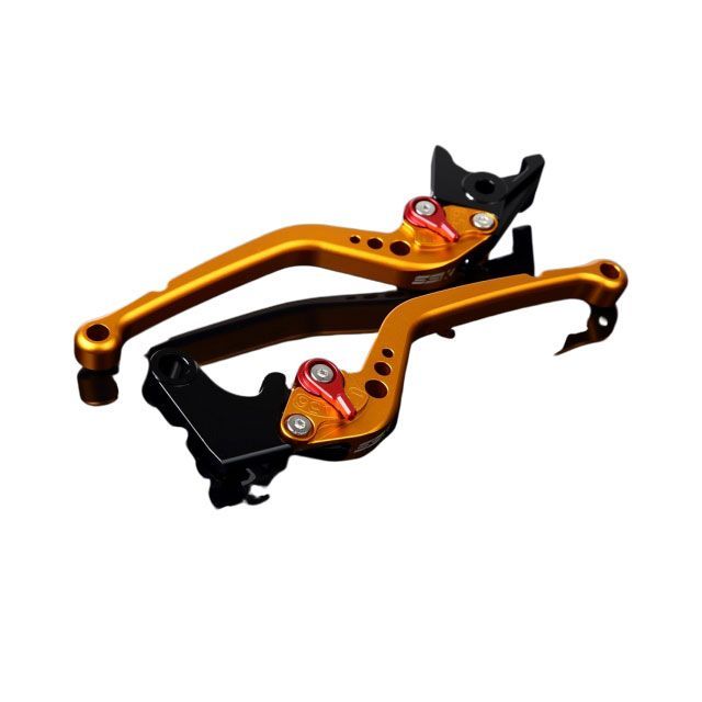 SPEEDRA アルミビレットアジャストレバーセット スタンダードロング（レバー本体：マットゴールド） アジャスター マットレッド SPEEDRA