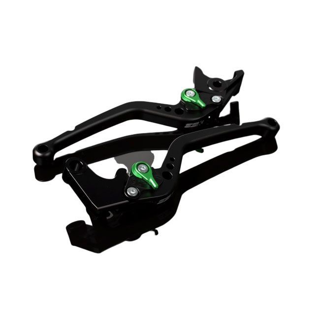SPEEDRA アルミビレットアジャストレバーセット スタンダードロング（レバー本体：マットブラック） アジャスター マットグリーン SPEEDRA