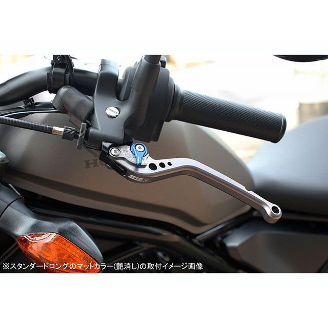 SPEEDRA Z750 Z800 アルミビレットアジャストレバーセット スタンダードロング（レバー本体：マットシルバー） アジャスター マットブル…_2