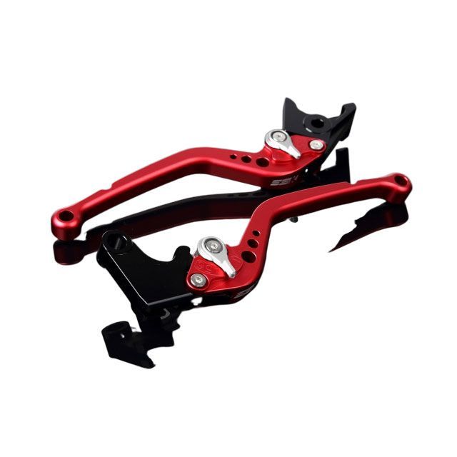 SPEEDRA アルミビレットアジャストレバーセット スタンダードロング（レバー本体：マットレッド） アジャスター マットシルバー SPEEDRA