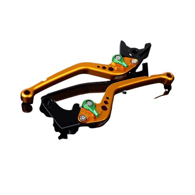 SPEEDRA アルミビレットアジャストレバーセット スタンダードロング（レバー本体：マットゴールド） アジャスター マットグリーン SPEEDRA